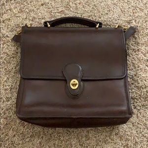 Vintage real leather coach satchel